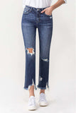 Lovervet Jackie Full Size High Rise Crop Straight Leg Jeans Ins Street