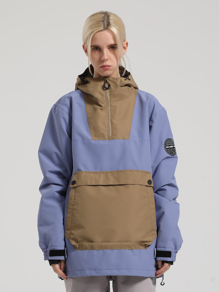 Colorblock Pullover Ski Jacket Ins Street