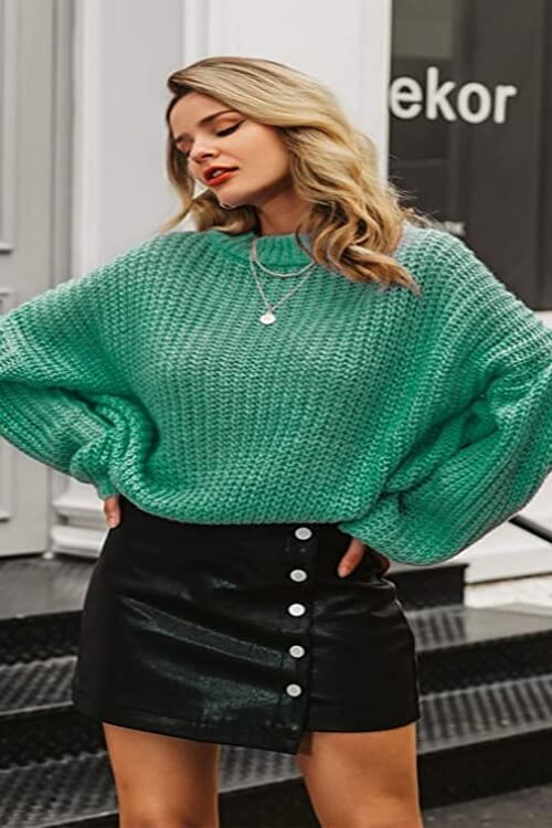 Fall Knit Loose Pullover Sweater Ins street