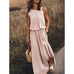 Soleia Satin Cowl Neck Midi Dress - Dusty Peach Ins Street