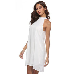 Melody Satin Halter Mini Dress - Ivory Ins Street