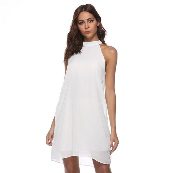 Melody Satin Halter Mini Dress - Ivory Ins Street