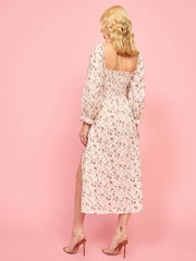 Debra Cotton Blend Floral Midi Dress - FINAL SALE STOR-001