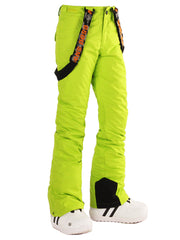 Thermal Warm High Waterproof Windproof Green Snowboard & Ski Pants Ins Street