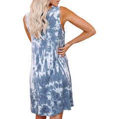 Leslie Tie Dye Twist Front Knit Dress Ins Street