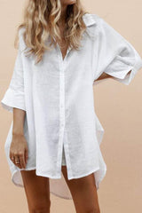 Solid Split Joint Turndown Collar Tops Ins Street