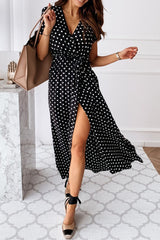 Sexy Dot Slit V Neck Printed Dresses(4 Colors) Ins Street