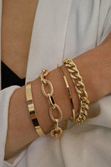 Simplicity Solid Split Joint Bracelets Ins Street