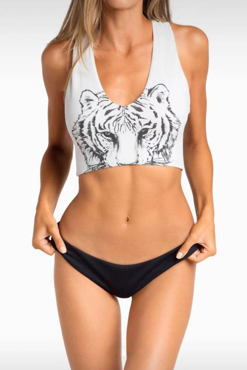 Casual  Vacation Animal Print Swimwears Florcoo