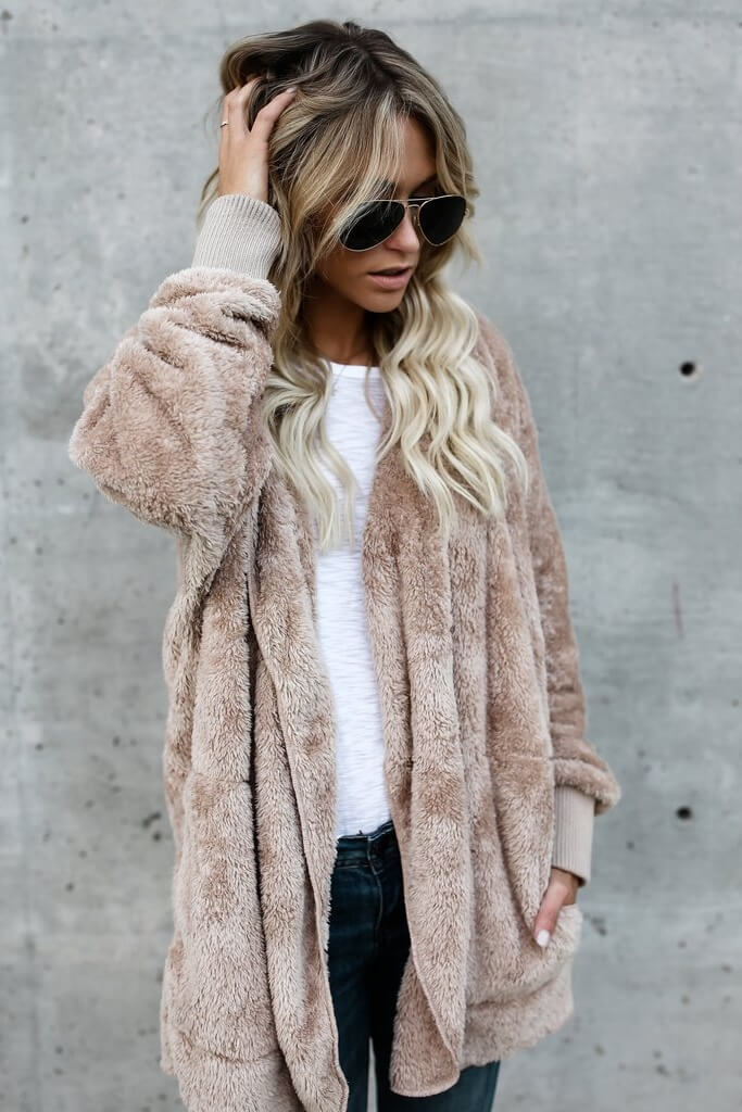 Mid-Length Double-Sided Anti-Fur Coat Ins street