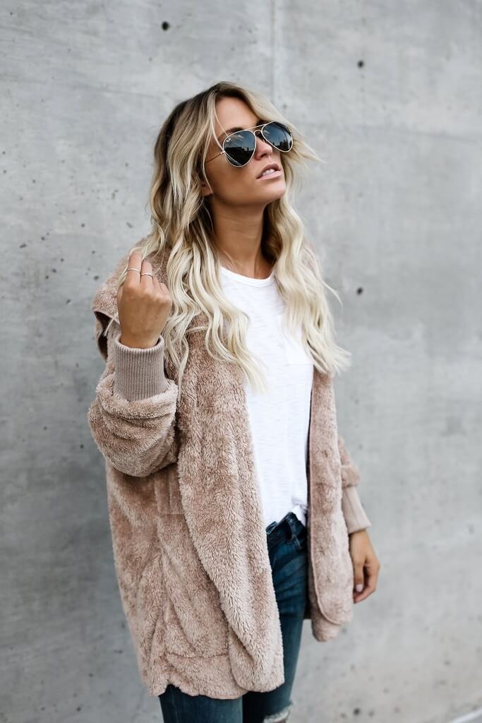 Mid-Length Double-Sided Anti-Fur Coat Ins street
