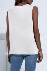 Solid Hollowed Out O Neck Tops Ins Street