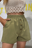 Solid Buttons Wide Leg Solid Color Bottoms Ins Street
