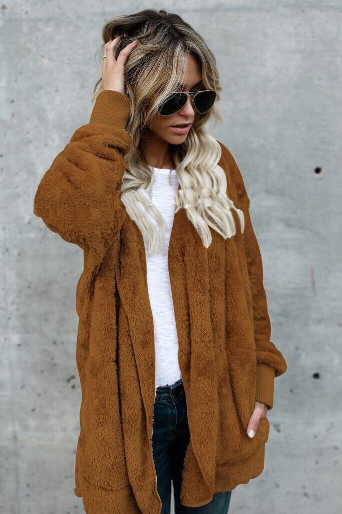 Mid-Length Double-Sided Anti-Fur Coat Ins street