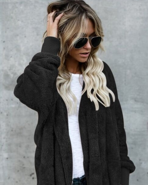 Mid-Length Double-Sided Anti-Fur Coat Ins street