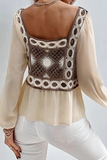 Patchwork Lace Backless Square Collar Tops(3 Colors) Ins Street
