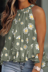 Print Flounce T-Shirts(6 Colors) Ins Street