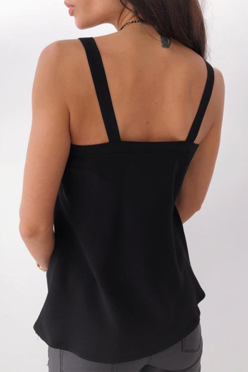 Elegant Solid Leopard Split Joint V Neck Tops Ins Street