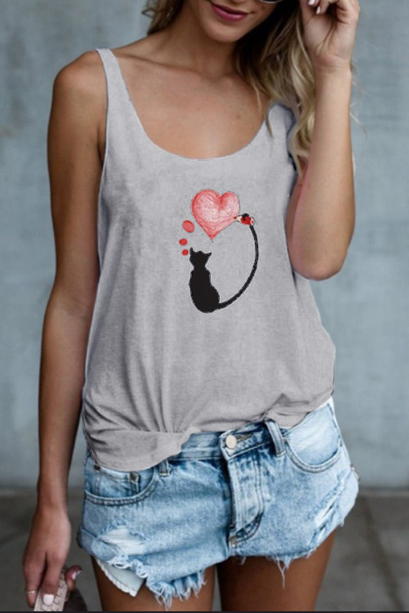Print Split Joint O Neck Tops Ins Street