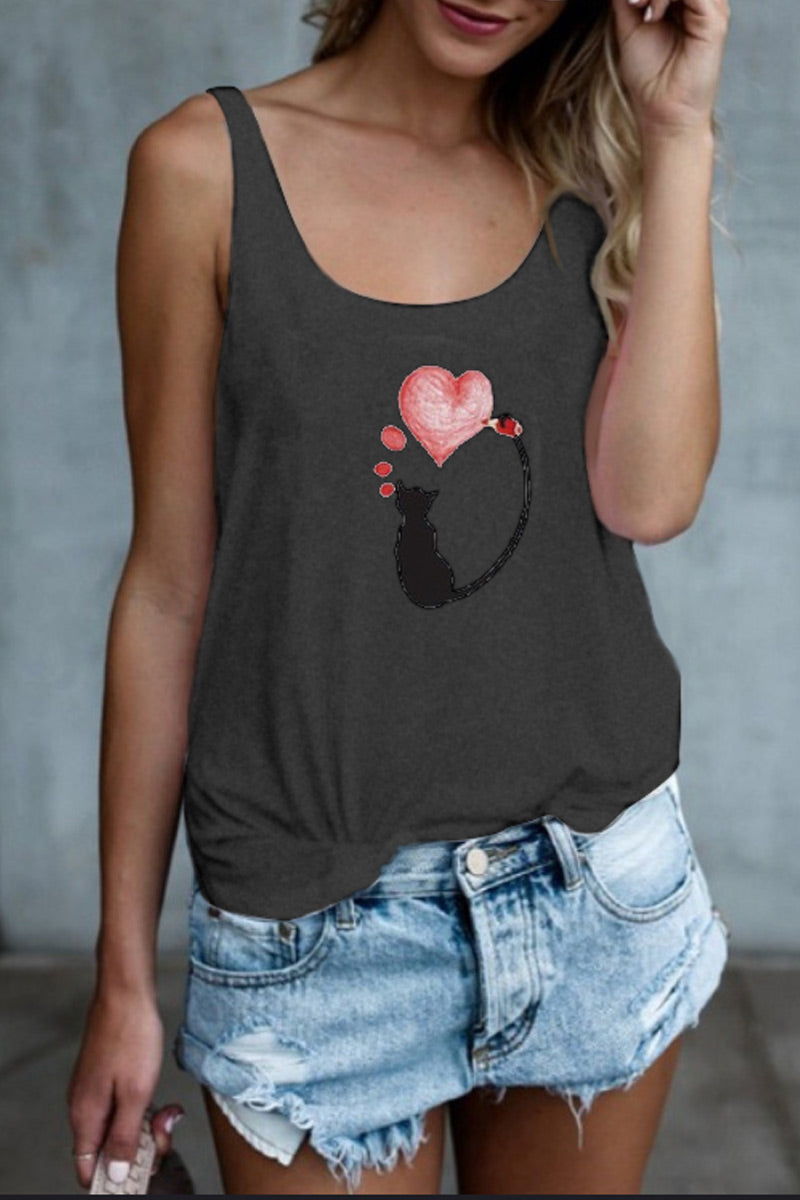 Print Split Joint O Neck Tops Ins Street