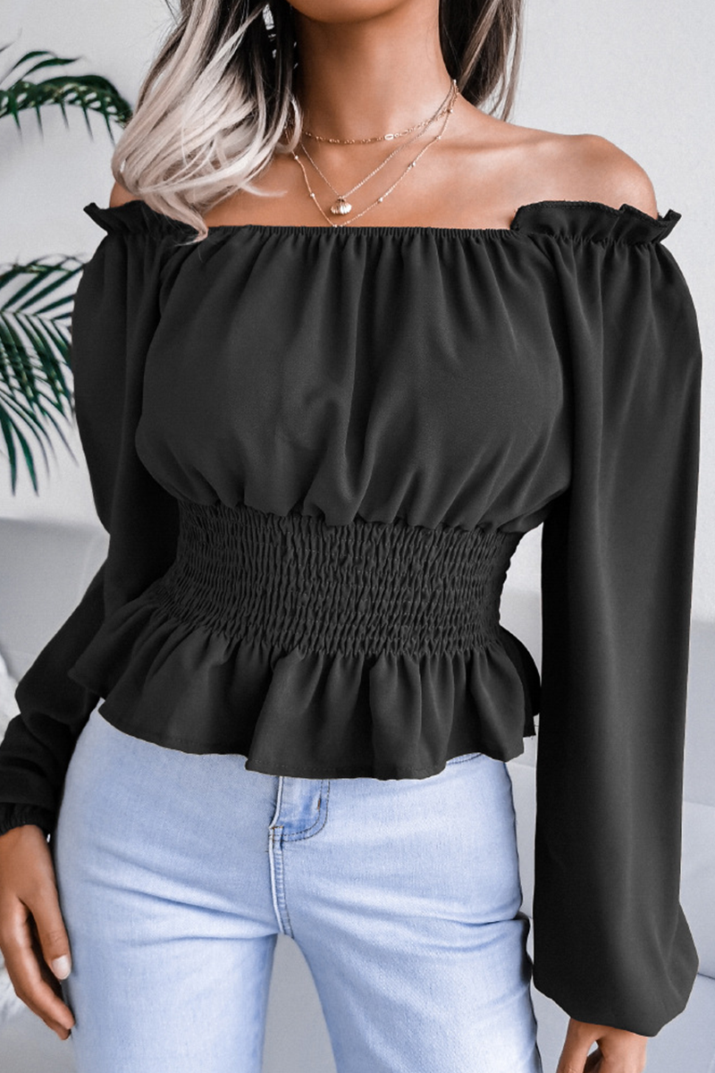 Elegant Split Joint Off the Shoulder Tops(5 colors) Ins Street