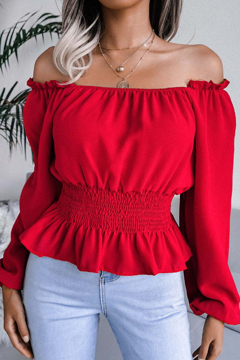 Elegant Split Joint Off the Shoulder Tops(5 colors) Ins Street