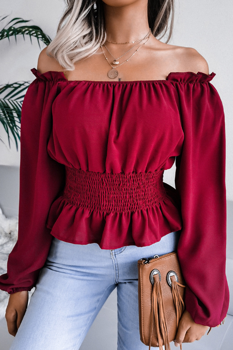 Elegant Split Joint Off the Shoulder Tops(5 colors) Ins Street