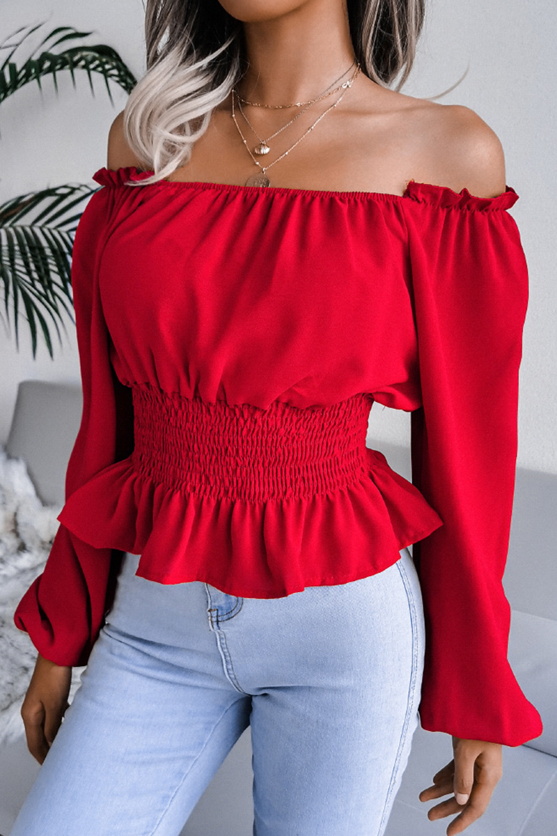 Elegant Split Joint Off the Shoulder Tops(5 colors) Ins Street