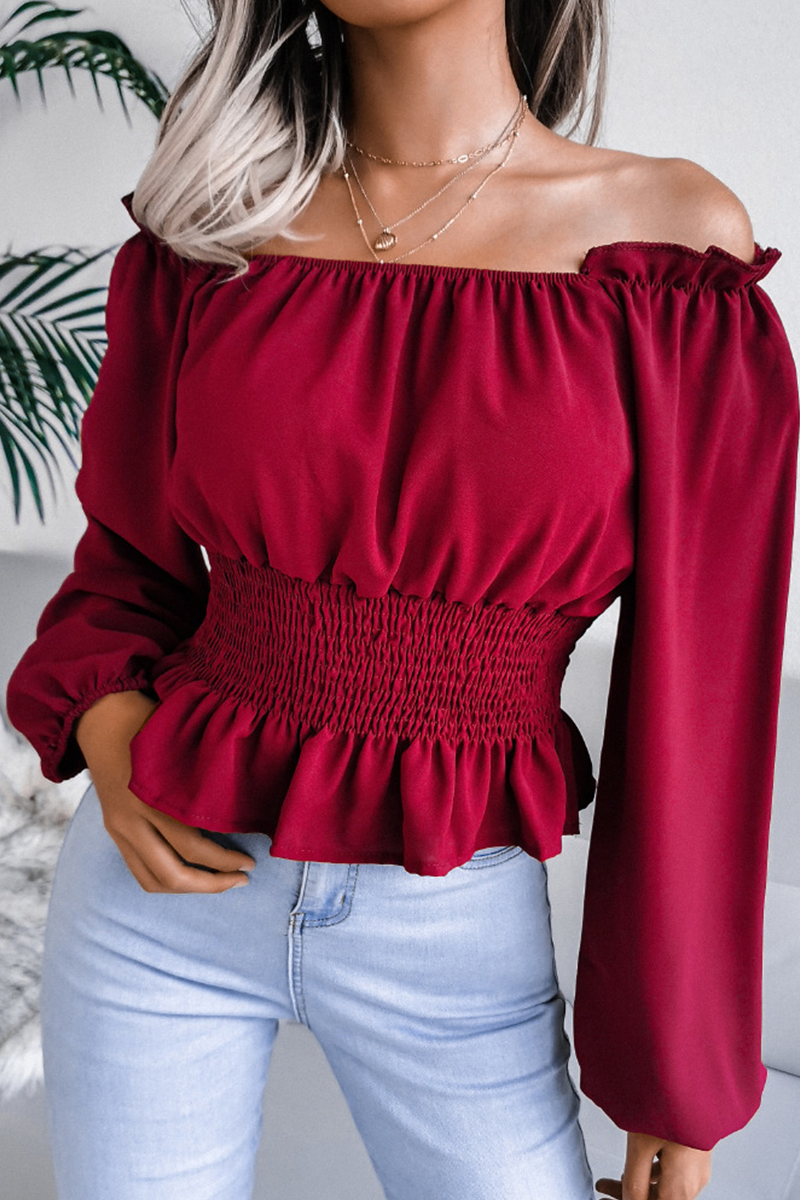 Elegant Split Joint Off the Shoulder Tops(5 colors) Ins Street