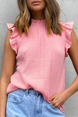 Solid Split Joint Stringy Selvedge Tops Ins Street