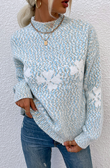 Snowflakes Basic Half A Turtleneck Tops Ins Street