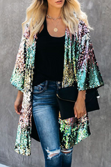 Patchwork Embroidered Sequins Outerwear Ins Street