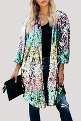 Patchwork Embroidered Sequins Outerwear Ins Street