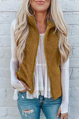 Solid Pocket Zipper Mandarin Collar Tops£¨7 colors£© Ins Street