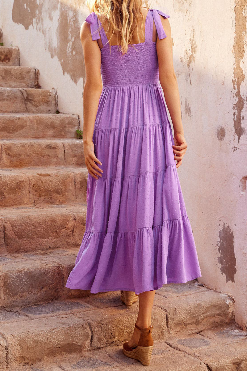 Solid Bandage Square Collar Cake Skirt Dresses(3 colors) Ins Street