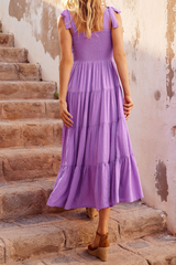 Solid Bandage Square Collar Cake Skirt Dresses(3 colors) Ins Street