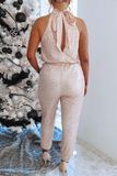 Solid Split Joint Halter Harlan Jumpsuits Ins Street