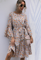 Ditsy Daisy Chiffon Boho Maxi Dress Ins Street