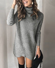 Kannon Turtleneck Sweater Dress - Slate - FINAL SALE Ins Street