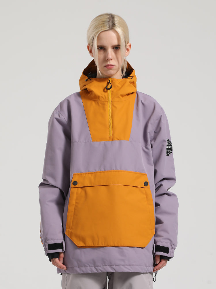 Colorblock Pullover Ski Jacket Ins Street