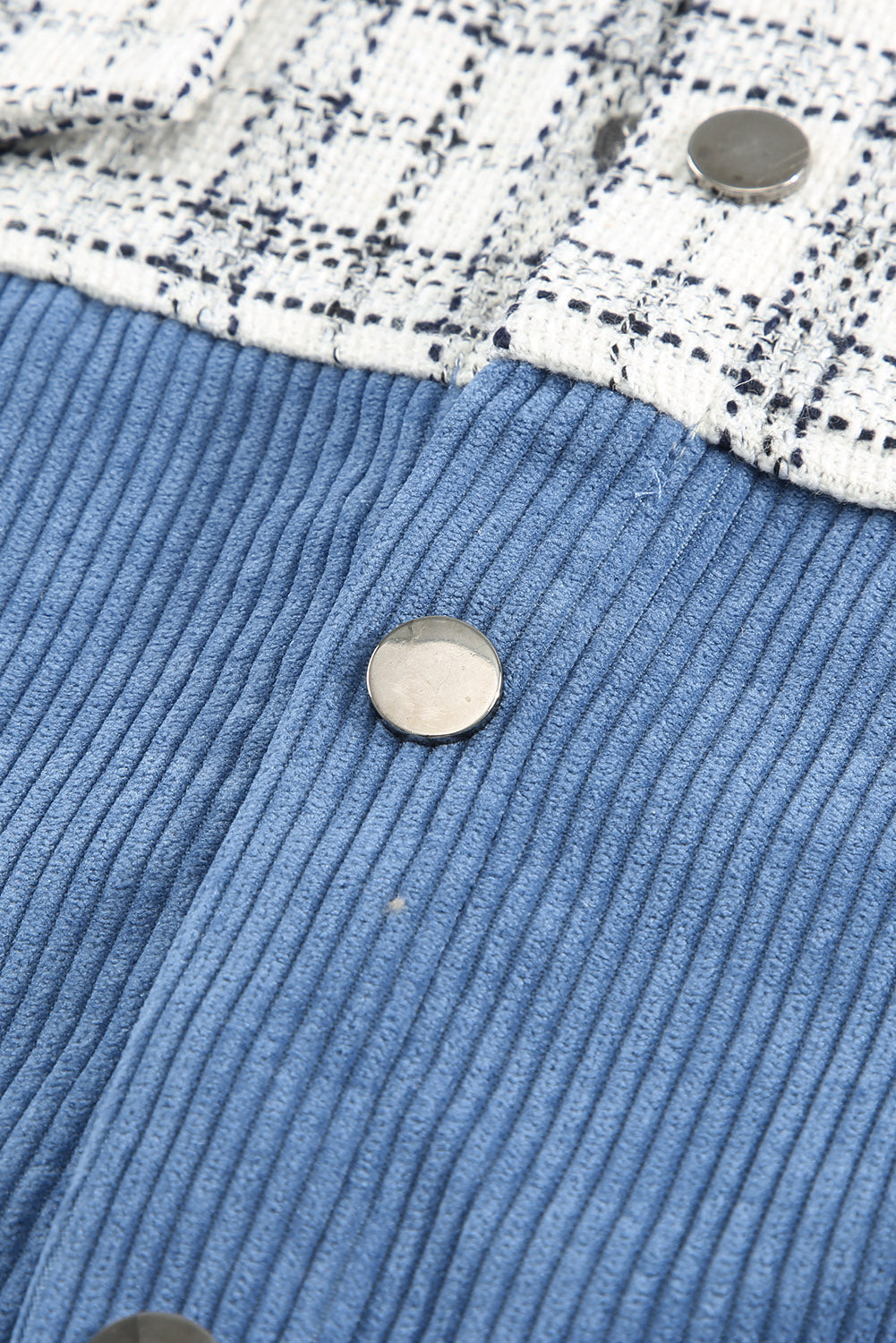 Plaid Color Block Curved Hem Shirt Jacket Ins Street