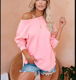 Daybed Daydreams French Terry Pullover - Neon Pink CHER-001