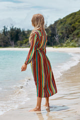 Love Often Striped Shimmer Maxi Dress Ins Street