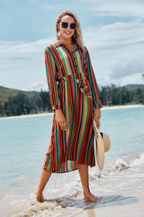 Love Often Striped Shimmer Maxi Dress Ins Street