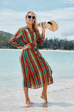 Love Often Striped Shimmer Maxi Dress Ins Street
