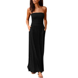 Olation Strapless Jersey Maxi Dress - Black Ins Street
