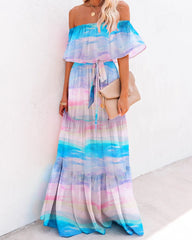 Nice Cotton Pocketed Off The Shoulder Maxi Dress Ins Street