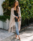 Rocklin Fringe Cardigan - Almond Ins Street