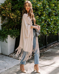 Rocklin Fringe Cardigan - Almond Ins Street