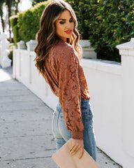 Your Smiling Face Lace Blouse - Mauve Ins Street